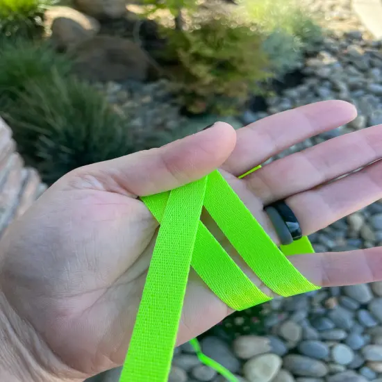 Highlighter Yellow 1/2&rdquo; Seatbelt Webbing (by the yard) {1}