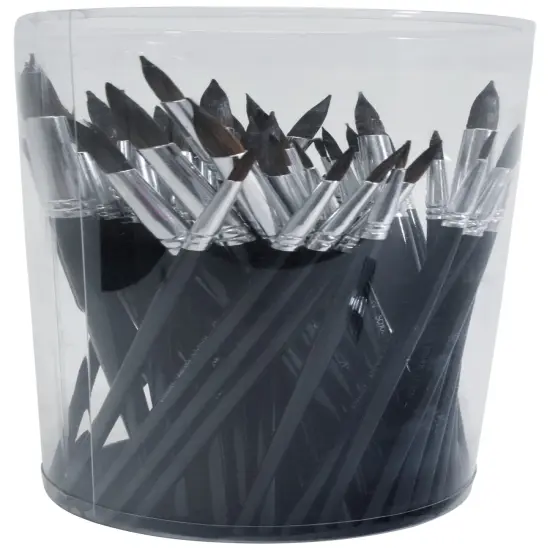 School Smart Synthetic Watercolor Paint Brushes, Assorted Sizes, Set of 72 {1}