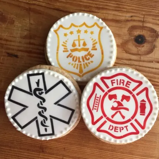 First Responders Cookie Stencil Set | C996 by Designer Stencils | Baking Stencils for Royal Icing, Airbrush, Dusting Powder | {3}