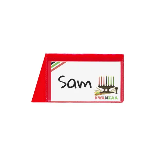 StoreSMART - Placecard Nametag Holders - Kwanzaa Pack - 20 Pack - Black and Red {3}