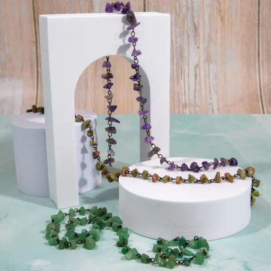 6 Packs of Synthetic Turquoise with Matrix Beads Pack of 25 {2}