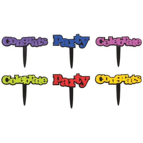 Celebrate & Party Bright DecoPics&reg; Cupcake Decoration, 12ct {2}