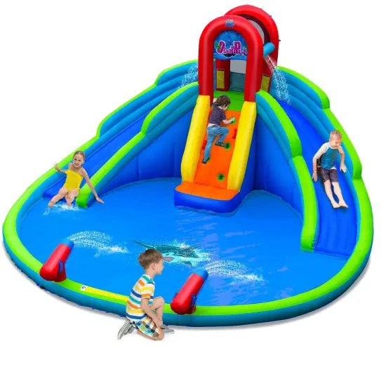 Inflatable Water Park Waterslide for Kids Backyard {3}