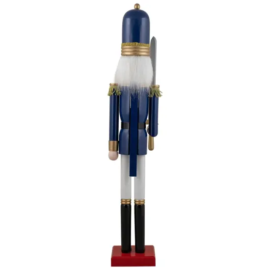 Northlight 48.25" Blue and White Christmas Nutcracker Soldier with Sword {6}