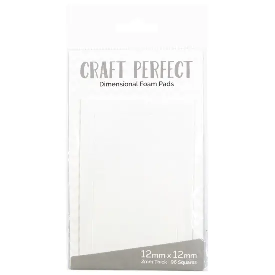 Craft Perfect Dimensional Foam Pads 12mmX12mm-White {1}