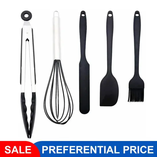 Silicone Cooking Utensils Set Heat Resistant Non stick Baking Kitchen. {1}
