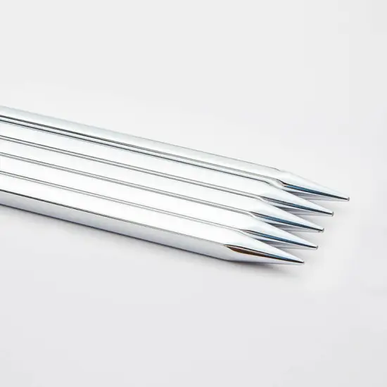 Knitter's Pride Nova Cubics Platina 8" Double Pointed Knitting Needles - Size US 9 / 5.50 mm {2}