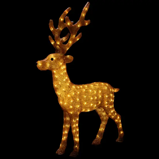 Northlight LED Lighted Commercial Grade Acrylic Reindeer Outdoor Christmas Decoration - 46" Brown {1}