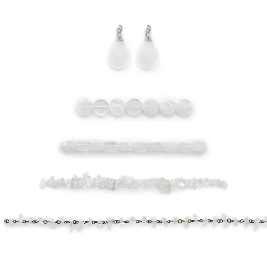 Rock Crystal Natural Gemstone Beads and Pendants Collection - Value Pack {1}
