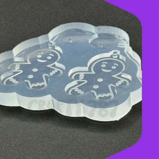 Gingerbread Cookie Small Earring Silicone Mold (C15) {3}