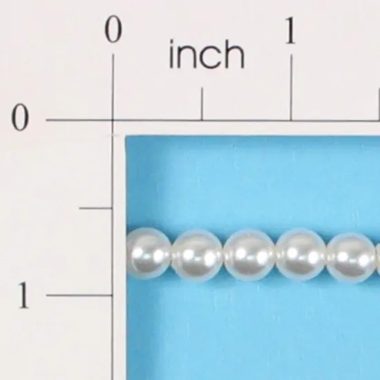 8mm Loose Round Pearl Strand White {1}