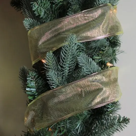 Northlight Textured Gold Wired Christmas Craft Ribbon 2.5" x 10 Yards {4}