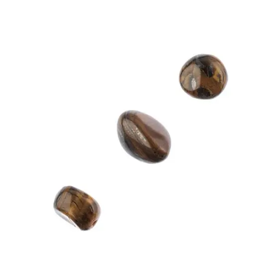 Earth's Jewel Semi-Precious 16" Tiger Eye Irregular Natural Bead Strand {2}