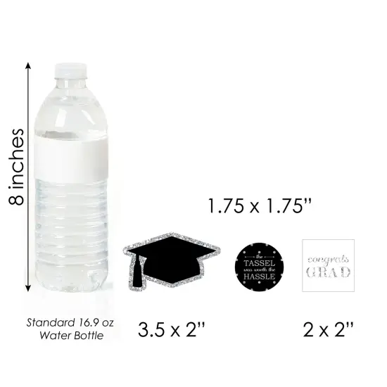 Big Dot of Happiness Tassel Worth The Hassle - Silver - Cut-Outs - 24 Count {6}