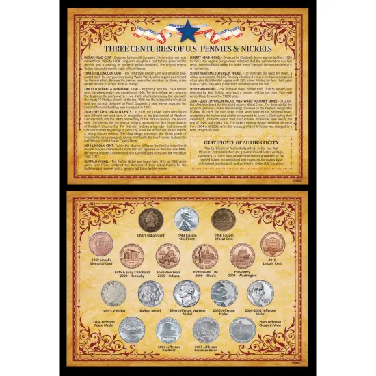 Three Centuries of U.S. Pennies & Nickels {1}