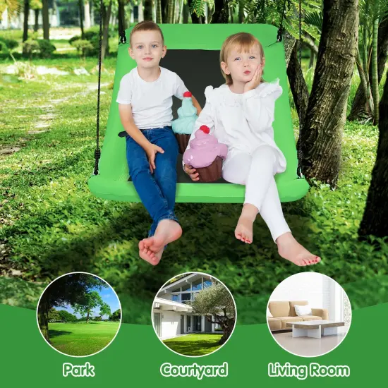 700lb Giant 60 Inch Skycurve Platform Tree Swing for Kids and Adults {3}
