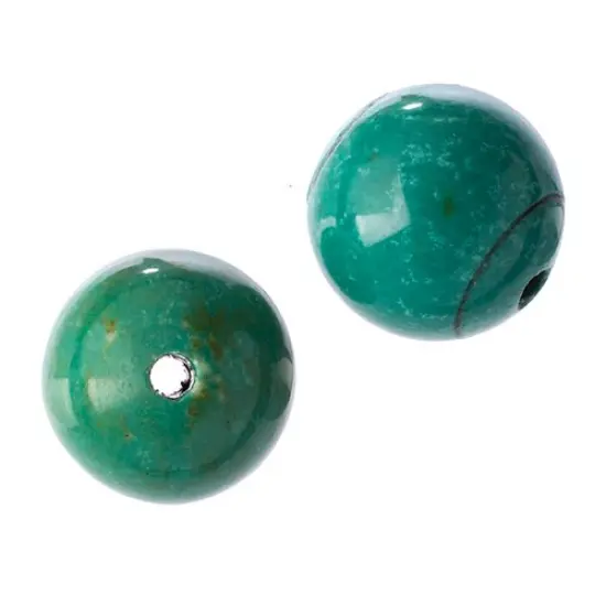 Earth's Jewel 10mm Turquoise Green Dyed Stabilized Semi-Precious Strung Bead {2}
