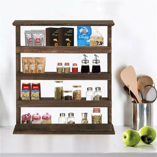4-Tier Spice Rack Hanging Spice Shelf Storage. {3}