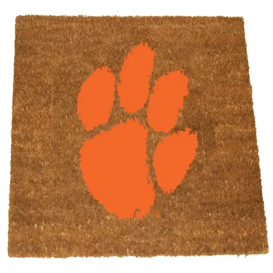 The Memory Company NCAA Clemson Tigers Logo Rectangular Coir Door Mat 29.5" x 19.5" Brown {1}