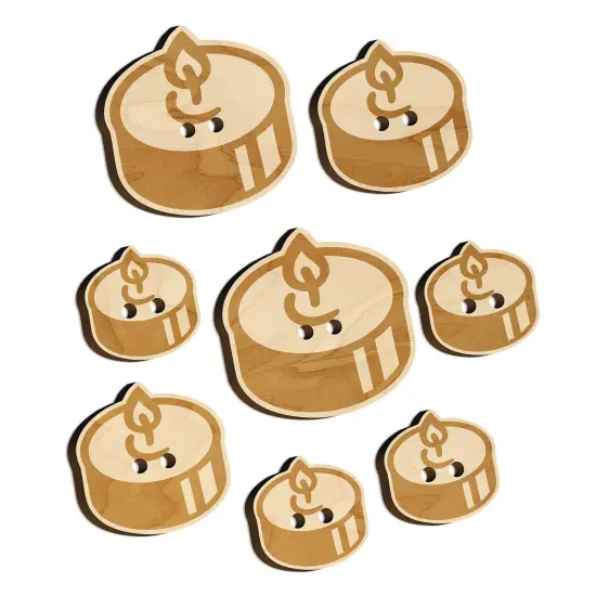 Tea Candle Light Wood Buttons for Sewing Knitting Crochet DIY Craft {7}