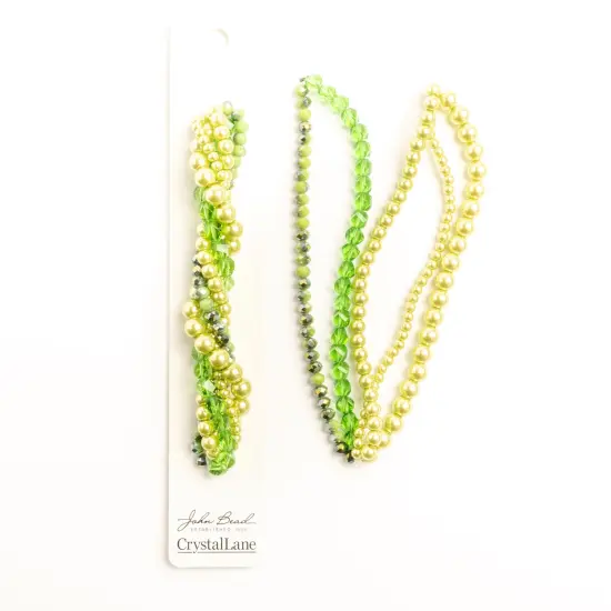 Crystal Lane DIY Zinnia Twisted Glass & Pearls Beads, 5 Strands {2}