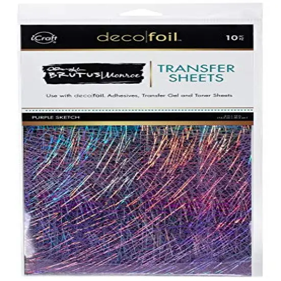 10 Sheets per Pack , Deco Foil Transfer Sheets by Brutus Monroe, 6" x 12", Purple Sketch {2}