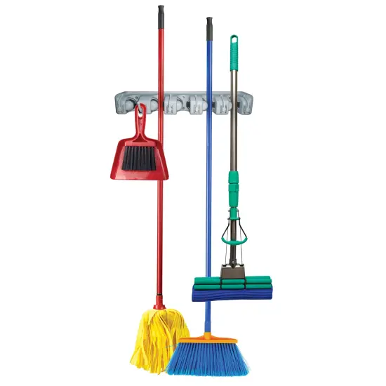 Sorbus Wall Mounted Broom and Mop Storage Organizer - Holds up to 11 Different Type of Tools {1}