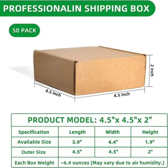 50Pack Corrugated Shipping Boxes Kraft Paper {1}