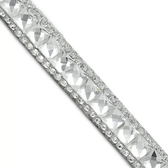 10 yards of 3/8" Hot Fix Glass Rhinestone Banding Trim Crystal {1}