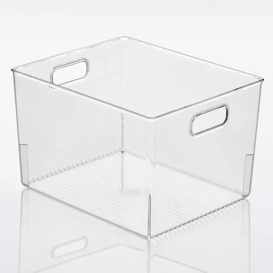 mDesign Plastic Office Supply Organizer Storage Bins with Handles {5}