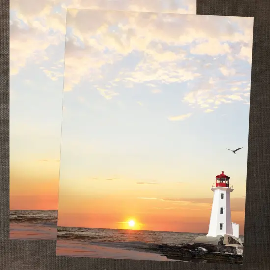 Great Papers! Ocean Sunset Stationery Letterhead, Invitations and Announcements, Printer Friendly, 8.5"x11", 80 Pack {3}