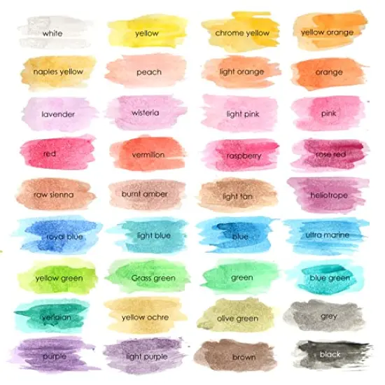 Watercolor Paint Set, 36 Colors of Washable Watercolor Paint Includes Watercolor Palette and 3 Paint Brushes. Great Water Color kids paint {5}