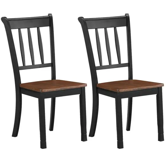 2 Pieces Solid Whitesburg Spindle Back Wood Dining Chairs {6}