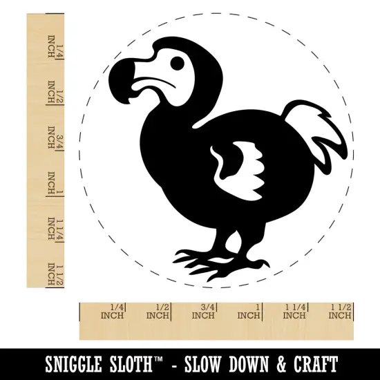Extinct Dodo Bird Self-Inking Rubber Stamp for Stamping Crafting Planners Red {1}
