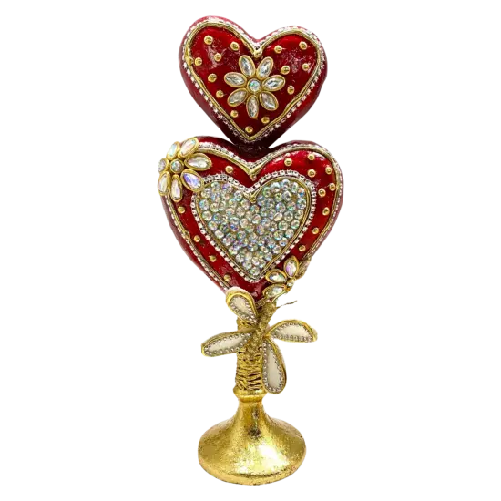 Valentine's Day Jeweled Hearts laminated Capiz Table D&eacute;cor - Holiday Tree {1}