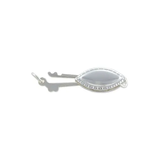 JewelrySupply Smooth Pearl Necklace Clasp in Sterling Silver .925 {2}