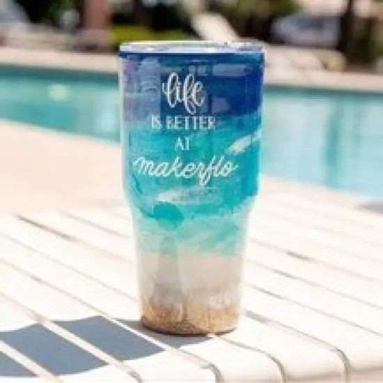 Makerflo 30 oz Stainless Steel Tumbler with Lid & Straw | Craft-Ready for DIY Gifts & Personalization (Epoxy, UV DTF, Vinyl, and Laser Engraving) - Not for Sublimation {7}