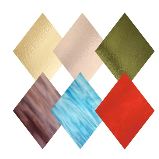 Wissmach 6 Sheet Mixed Color Variety Stained Glass {1}
