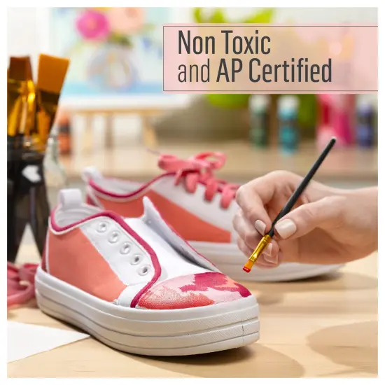 12 Colors Multi Satin Finish Acrylic Craft Paint Set Designed for Beginners and Artists, Non-Toxic Formula That Works on All Surfaces, 2 oz, 2 Fl Oz (Pack of 12), 12 Colors May Vary, 24 {2}