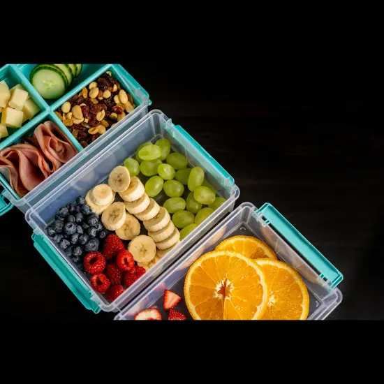 Joy Filled 8" Clear Stackable Organizer with Lids & Handle {5}