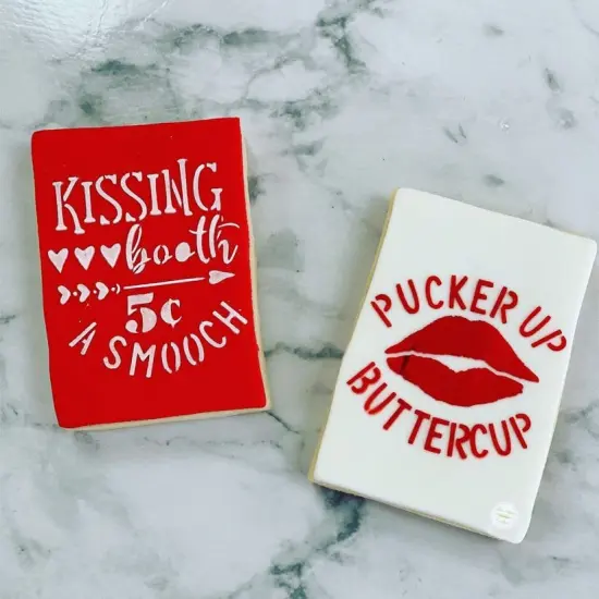 Pucker Up Cookie Stencil {3}
