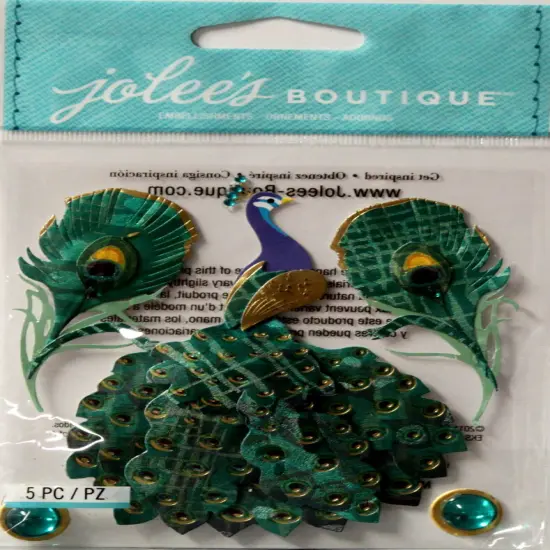 Jolee's Boutique Peacock Dimensional Stickers {1}
