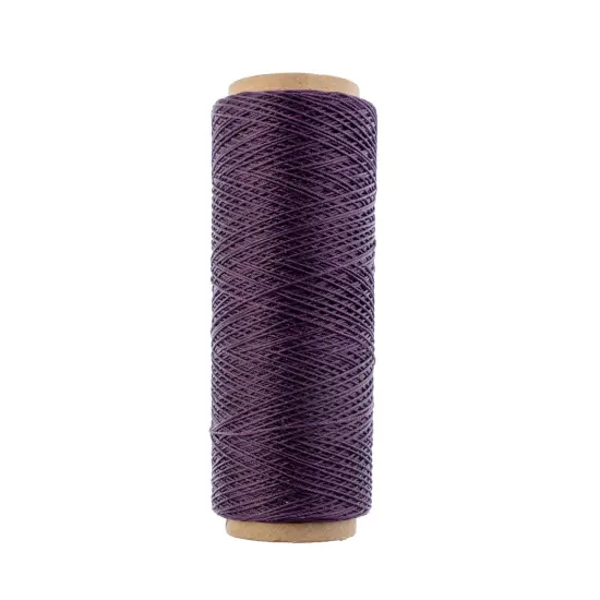 Gudebrod 0.015" Waxed Polyester Thread 500ft | Made In USA Purple {2}