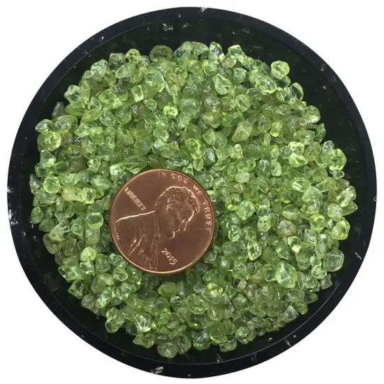 Peridot Grade A Tiny Crystal Chips &ndash; Size 0 {2}