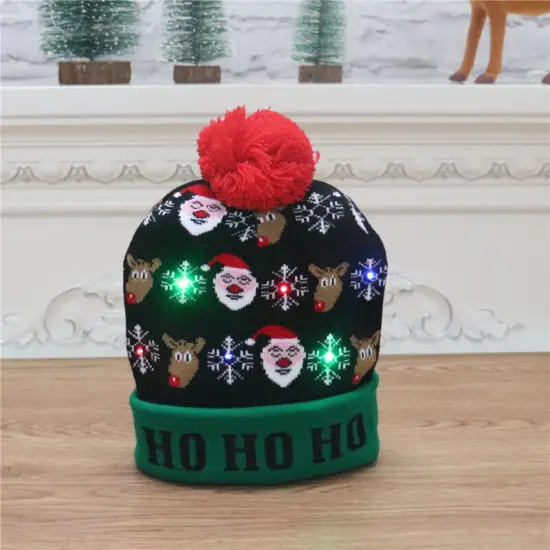 Kitcheniva LED Christmas Hat Light Up Warm Cap {1}