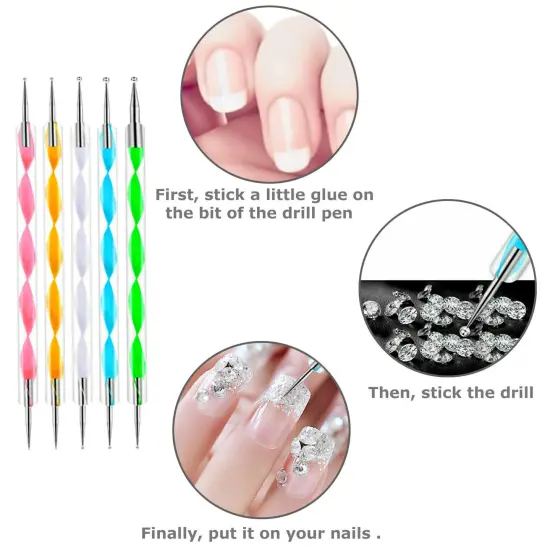 Kitcheniva 20 Pieces Nail Art Pen Painting Polish Brush Pink {5}