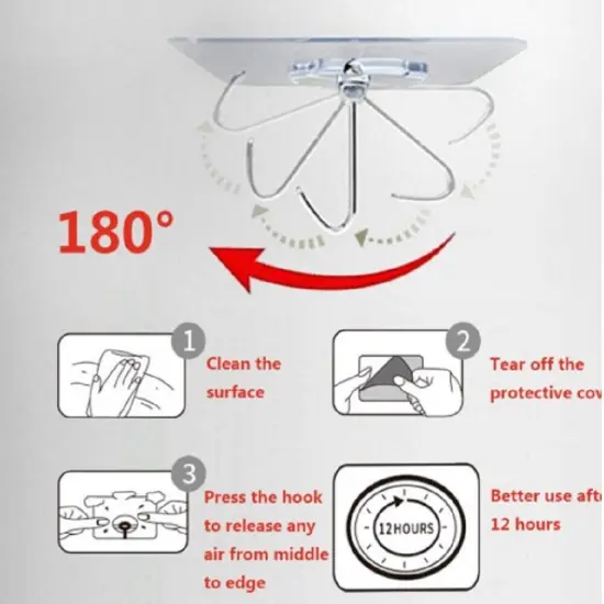 Kitcheniva 24 PCS Adhesive Sticky Hooks {3}