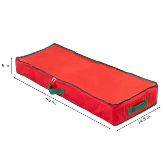 Gift Wrap Storage Organizer, Easily organize Wrapping Paper, Ribbons, Bows, Scissors, Fits 18-24 Standard Rolls, Keeps Gift Supplies in Perfect Condition & Ready for Next Season, (Red) {6}