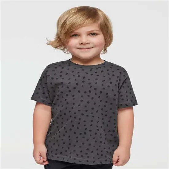 Rabbit Skins&reg; Toddler Fine Crewneck Short Sleeve Jersey Tee - 3321 Slate spot {1}