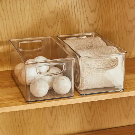 mDesign Plastic Bath Vanity Storage Organizer Bin with Handles {2}